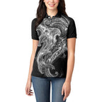 Pango Maori Tribal Hammershark Ghost Spirit Women Polo Shirt