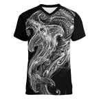 Pango Maori Tribal Hammershark Ghost Spirit Women V-Neck T-Shirt
