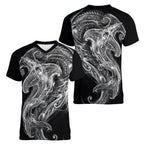 Pango Maori Tribal Hammershark Ghost Spirit Women V-Neck T-Shirt