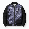 Kikorangi Maori Tribal Hammershark Ghost Spirit Bomber Puffer Jacket