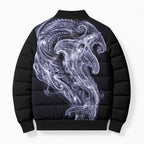 Kikorangi Maori Tribal Hammershark Ghost Spirit Bomber Puffer Jacket