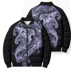 Kikorangi Maori Tribal Hammershark Ghost Spirit Bomber Puffer Jacket