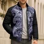 Kikorangi Maori Tribal Hammershark Ghost Spirit Bomber Puffer Jacket