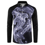 Kikorangi Maori Tribal Hammershark Ghost Spirit Button Sweatshirt