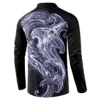 Kikorangi Maori Tribal Hammershark Ghost Spirit Button Sweatshirt