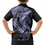 Kikorangi Maori Tribal Hammershark Ghost Spirit Kid Hawaiian Shirt