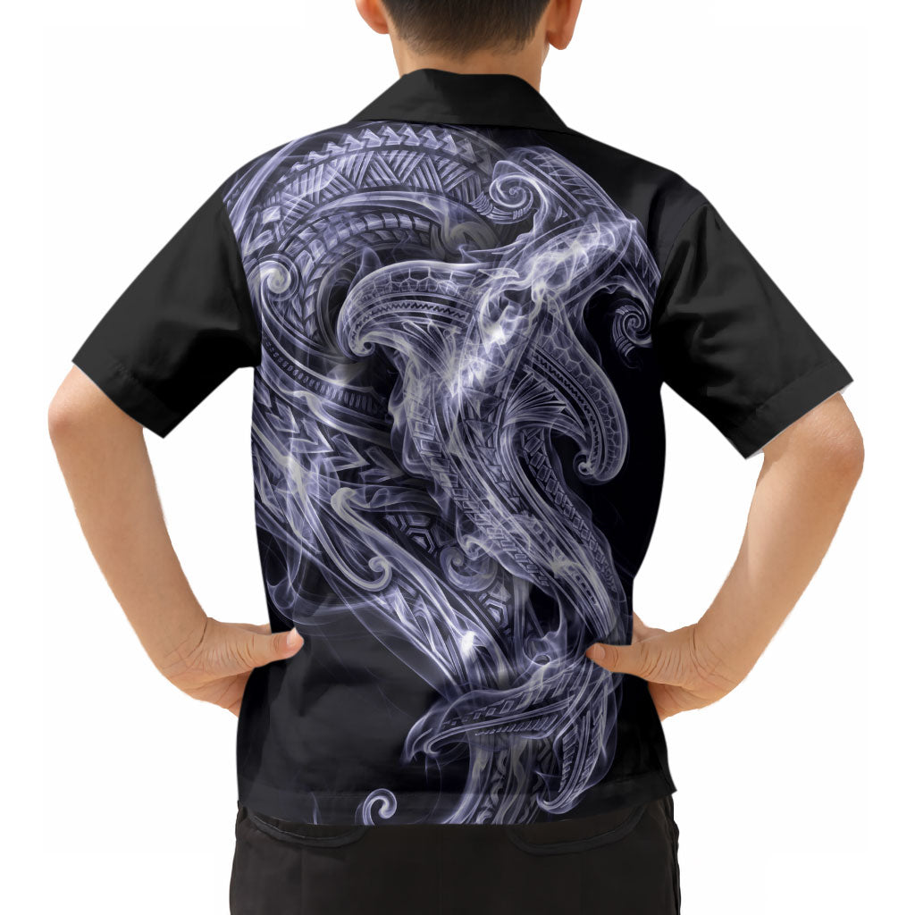 Kikorangi Maori Tribal Hammershark Ghost Spirit Kid Hawaiian Shirt