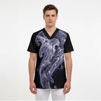 Kikorangi Maori Tribal Hammershark Ghost Spirit Scrub Top