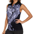 Kikorangi Maori Tribal Hammershark Ghost Spirit Women Sleeveless Polo Shirt