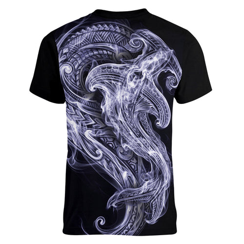 Kikorangi Maori Tribal Hammershark Ghost Spirit Women V-Neck T-Shirt