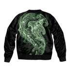Pounamu Maori Tribal Hammershark Ghost Spirit Bomber Jacket
