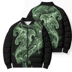 Pounamu Maori Tribal Hammershark Ghost Spirit Bomber Puffer Jacket