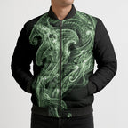Pounamu Maori Tribal Hammershark Ghost Spirit Bomber Puffer Jacket