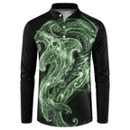 Pounamu Maori Tribal Hammershark Ghost Spirit Button Sweatshirt