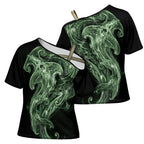 Pounamu Maori Tribal Hammershark Ghost Spirit Cross Shoulder Shirt