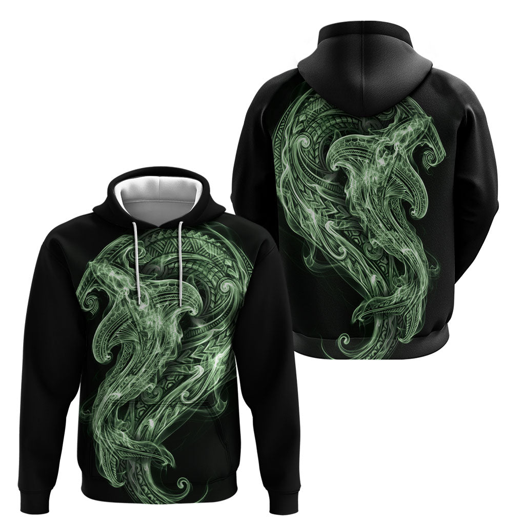 Pounamu Maori Tribal Hammershark Ghost Spirit Hoodie