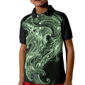 Pounamu Maori Tribal Hammershark Ghost Spirit Kid Polo Shirt