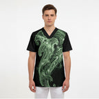 Pounamu Maori Tribal Hammershark Ghost Spirit Scrub Top
