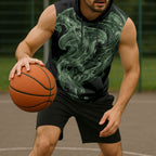 Pounamu Maori Tribal Hammershark Ghost Spirit Sleeveless Hoodie