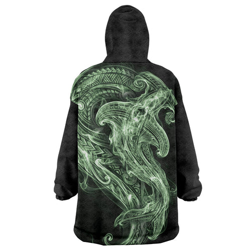 Pounamu Maori Tribal Hammershark Ghost Spirit Wearable Blanket Hoodie