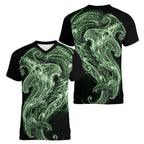 Pounamu Maori Tribal Hammershark Ghost Spirit Women V-Neck T-Shirt