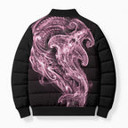Mawhero Maori Tribal Hammershark Ghost Spirit Bomber Puffer Jacket