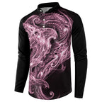 Mawhero Maori Tribal Hammershark Ghost Spirit Button Sweatshirt