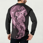 Mawhero Maori Tribal Hammershark Ghost Spirit Button Sweatshirt