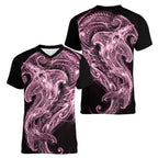Mawhero Maori Tribal Hammershark Ghost Spirit Women V-Neck T-Shirt