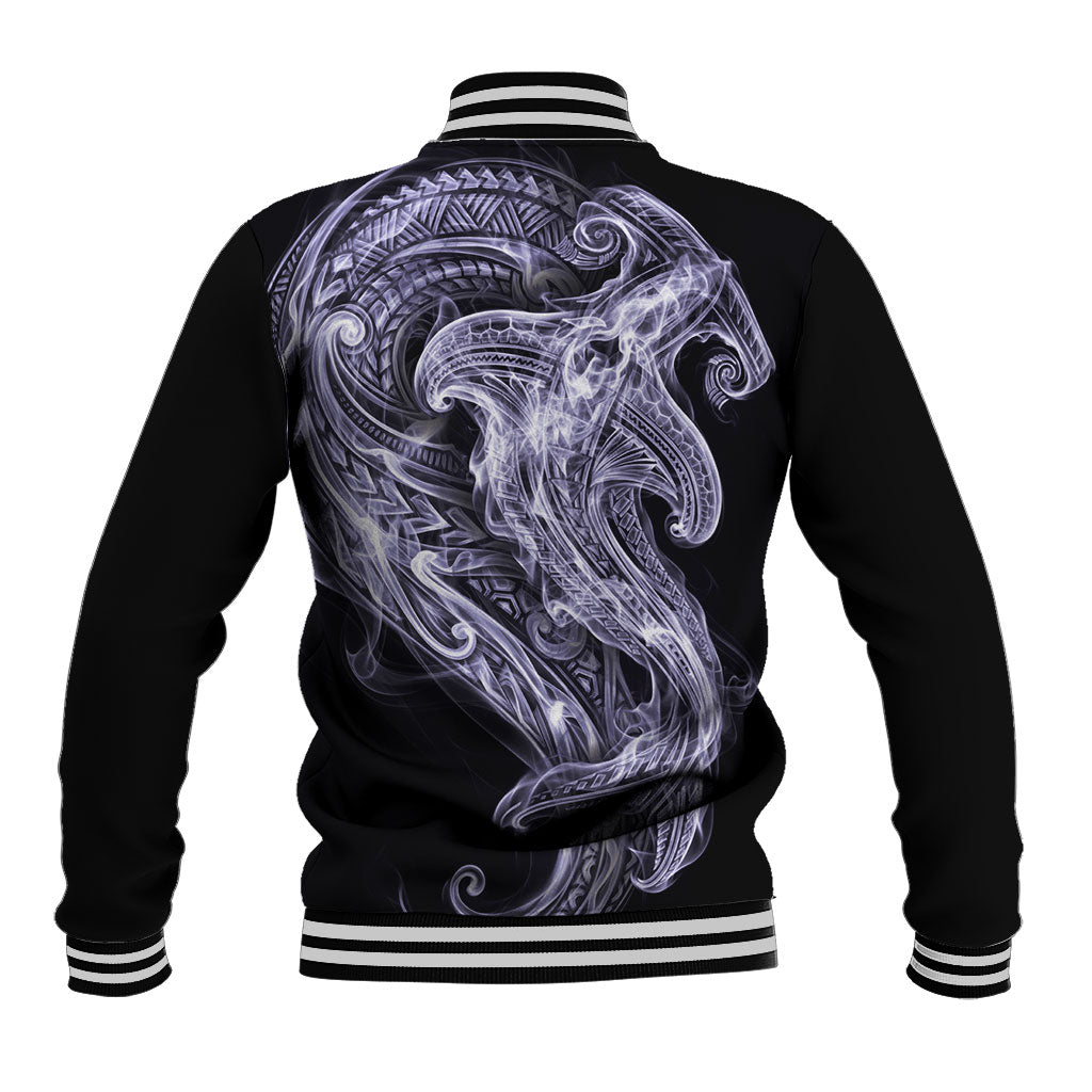 Waiporoporo Maori Tribal Hammershark Ghost Spirit Baseball Jacket