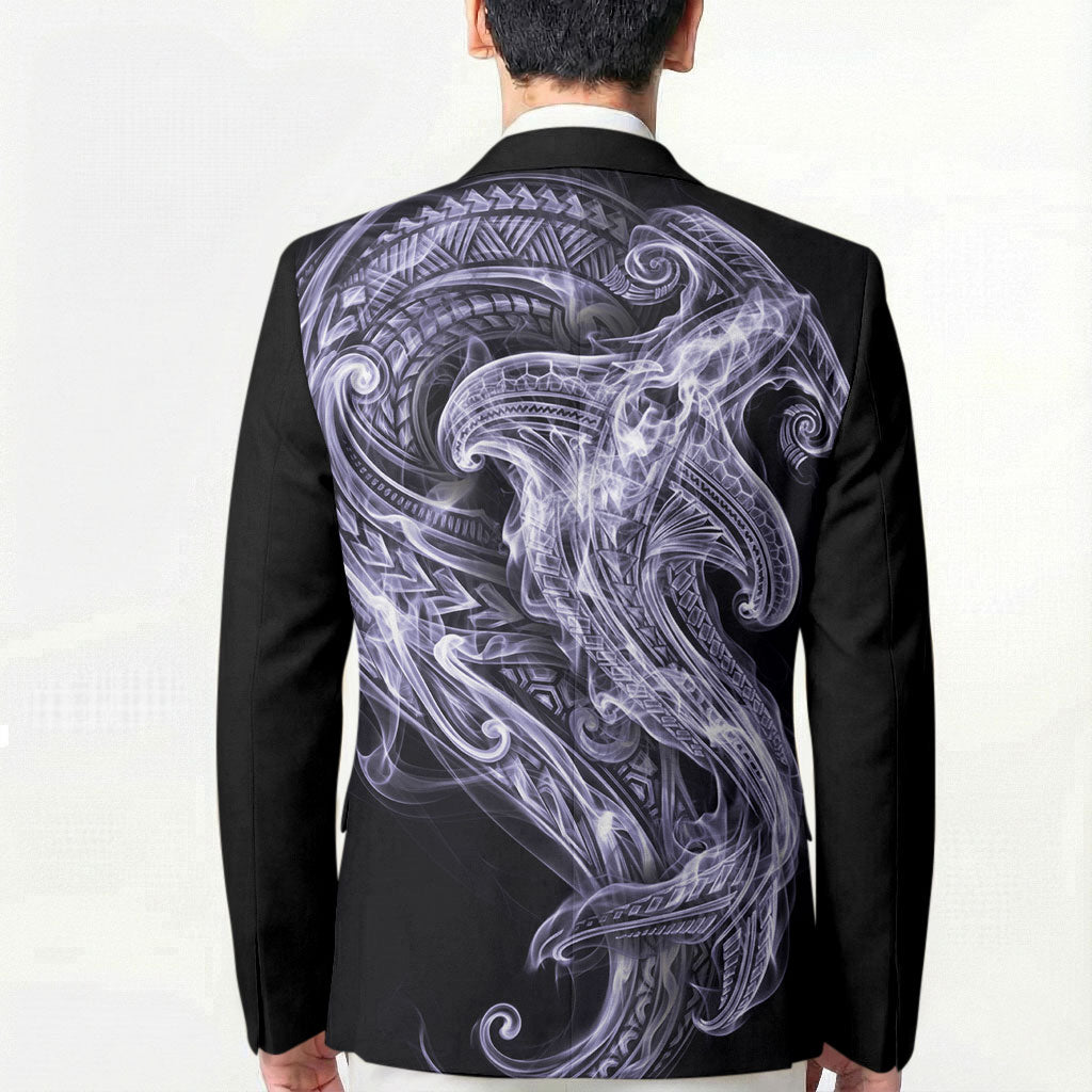 Waiporoporo Maori Tribal Hammershark Ghost Spirit Blazer