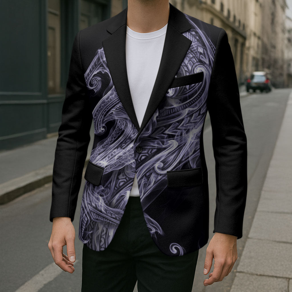 Waiporoporo Maori Tribal Hammershark Ghost Spirit Blazer
