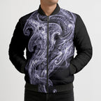Waiporoporo Maori Tribal Hammershark Ghost Spirit Bomber Puffer Jacket