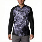 Waiporoporo Maori Tribal Hammershark Ghost Spirit Button Sweatshirt