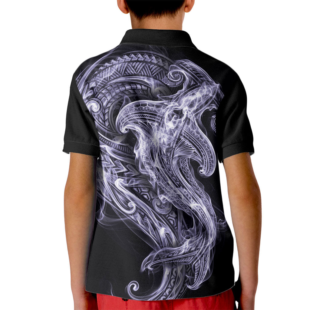 Waiporoporo Maori Tribal Hammershark Ghost Spirit Kid Polo Shirt