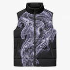 Waiporoporo Maori Tribal Hammershark Ghost Spirit Sleeveless Puffer Jacket