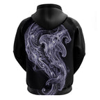 Waiporoporo Maori Tribal Hammershark Ghost Spirit Zip Hoodie