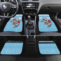 NRL Cronulla-Sutherland Christmas Personalised Car Mats with Sharkies Santa