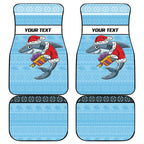 NRL Cronulla-Sutherland Christmas Personalised Car Mats with Sharkies Santa