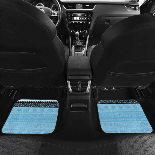 NRL Cronulla-Sutherland Christmas Personalised Car Mats with Sharkies Santa