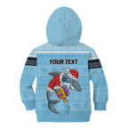 NRL Cronulla-Sutherland Christmas Personalised Kid Hoodie with Sharkies Santa