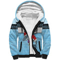 NRL Cronulla-Sutherland Christmas Personalised Sherpa Hoodie with Sharkies Santa