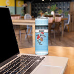 NRL Cronulla-Sutherland Christmas Personalised Skinny Tumbler with Sharkies Santa