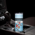 NRL Cronulla-Sutherland Christmas Personalised Skinny Tumbler with Sharkies Santa