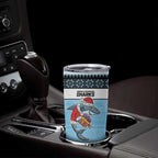 NRL Cronulla-Sutherland Christmas Personalised Tumbler Cup with Sharkies Santa