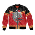 NRL Dolphins Mascot Christmas Personalised Bomber Jacket Black Style