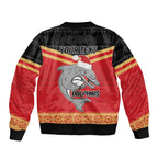 NRL Dolphins Mascot Christmas Personalised Bomber Jacket Black Style