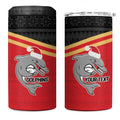 NRL Dolphins Mascot Christmas Personalised 4 in 1 Can Cooler Tumbler Black Style