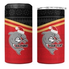 NRL Dolphins Mascot Christmas Personalised 4 in 1 Can Cooler Tumbler Black Style