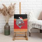 NRL Dolphins Mascot Christmas Personalised Canvas Wall Art Black Style